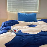 Blue Floral Cotton Bedding Set